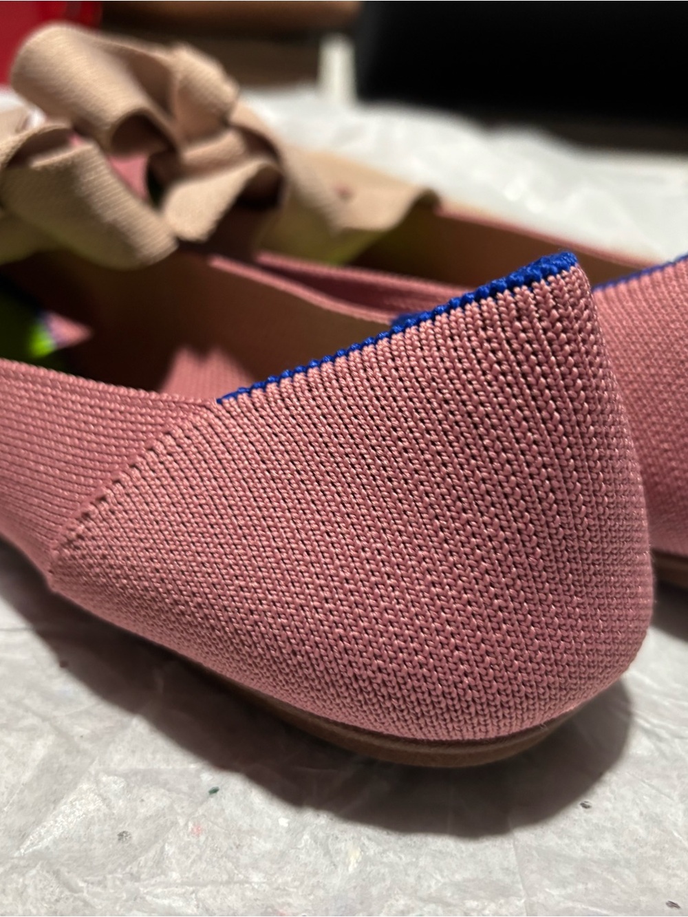 Rothy's Pink Pointed-Toe Bow Flat - Picture 12 of 14